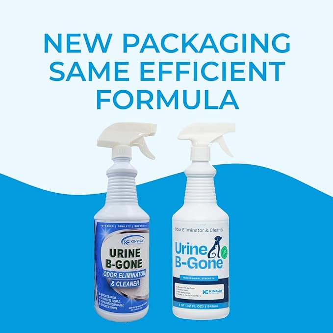 Urine B-Gone, Professional Enzyme Odor Eliminator & Pet Stain Remover, Human, Cat & Dog Urine Cleaner, Effective on Laundry, Carpets & More, Original Scent, 32oz