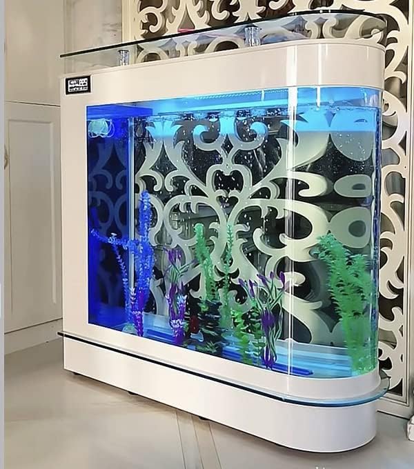 Aquarium Kit Upright Luxury Large Fish Tank 124Gal Large Glass Fishbowl Glsaa bar Table
