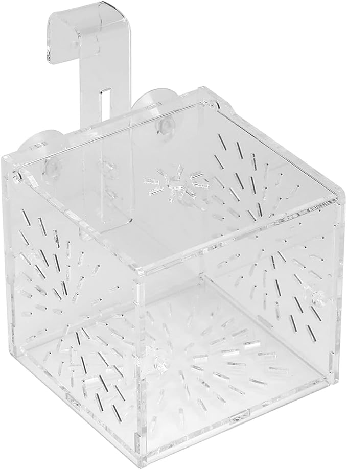 Acrylic Transparent Fish Tank, Breeding Isolation Box Aquarium Hatchery Incubator Holder with Screw Reinforcement, Convenient Use Comes with Isolation Board for Fish Breeding