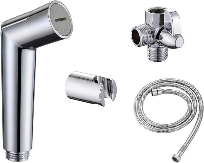 SUMERAIN Pet Shower Sprayer, Dog Shower Attachment with Solid Brass Diverter, Flow regulating Sprayer, 8 Feet Extra Long Hose, Chrome Finish