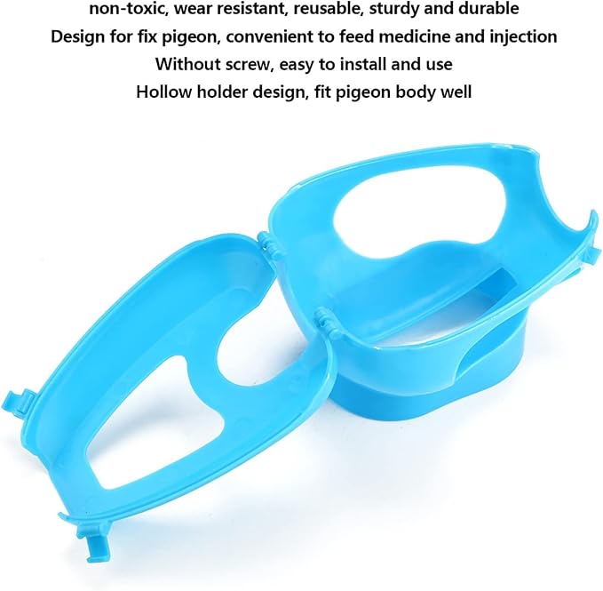 Pigeon Holder, Pigeon Supplies Bird Fixed Frame Rack Plastic Pigeon Fixers Pigeon Injection Holder for Feeding Bird Supplies Chick for Injection Feeding Fixed Mount Feeding Syringe for Young Birds
