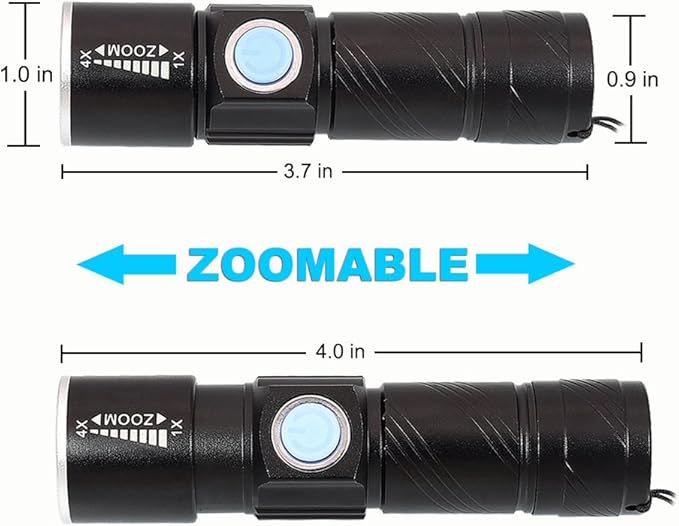 DARKBEAM UV 395nm USB Rechargeable Flashlight Ultraviolet led Light Blacklight Portable 400nm Mini Detector for Dog Urine Pet Stains, Anti-counterfeiting Identification, Resin Curing