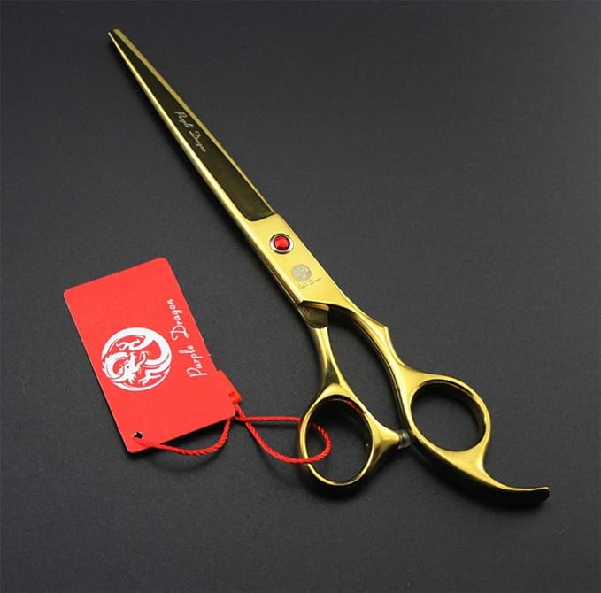 Purple Dragon 7.0 inch Rhinestone Decoration 3PCS Pet Grooming Scissors Dog Hair Cutting & Thinning Shears Set