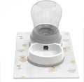 1 Gallon Automatic Dog Water Dispenser, Premium Large Capacity Gravity Pet Water Bowl with Non-Slip Mat for Multiple Pets, BPA-Free Cat Water Feeder for Large Dogs, Refill Less Often, Grey