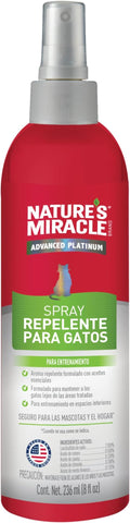Nature's Miracle Advanced Platinum Cat Pet Block Repellent Spray, 8 Ounces, Indoor Training Aid for Cats