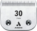 Andis 64075 Ultra Edge Dog Clipper Blade - Constructed Of Carbonized Steel, Exclusive Hardening Process With Long-Lasting Sharp Edges, 1/50-Inch Cut Length - For Larger Animals, Size-30, Chrome