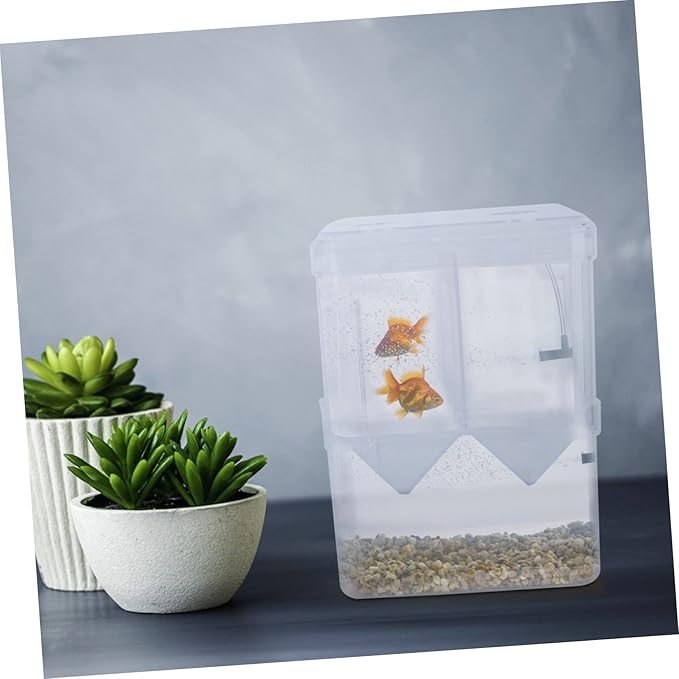 TOYANDONA 2Pcs Transparent Fry Breeding Tank Fish Hatching Container with Suction Cup for Safe Cultivation of Young Fish Convenient Feeding and Easy Cleaning