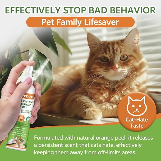 200ML Cat Deterrent Spray & Pet Anal Gland Spray 120ML - Anti-Scratch for Furniture & Fast Relief for Anal Glands Soothes Itching