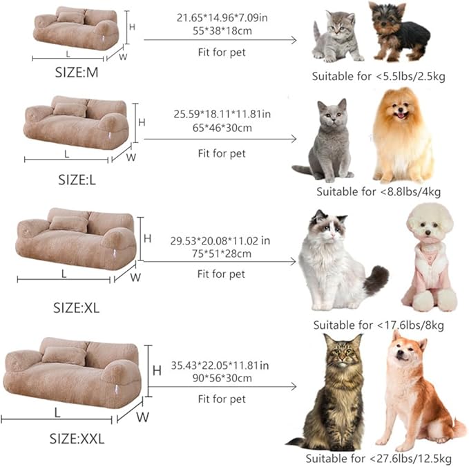Cat Sofa Bed Pets Cute Couch,Medium Dog, Large Cat Sofa Pet Bed cat Supplies for Indoor (Pink, X-Large)