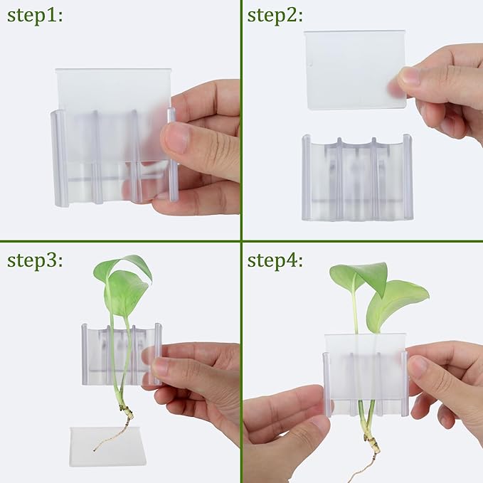 3 Holes Upgraded Aquatic Plant Cup Aquarium Plant Holder for Tank,Aquascape Accessories Decorations- White 4 Pcs