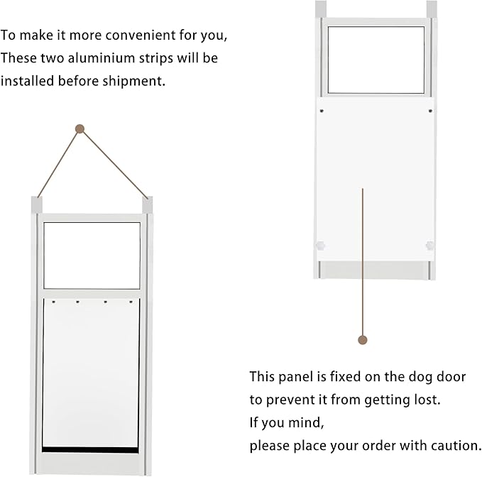 Large Dog Door for Sliding Glass Door,Adjustable 75.9"-81.1" Slider Height,Easy Installation,All-Metal Framed,Aluminum Alloy Thickness 1.2 Millimeters.