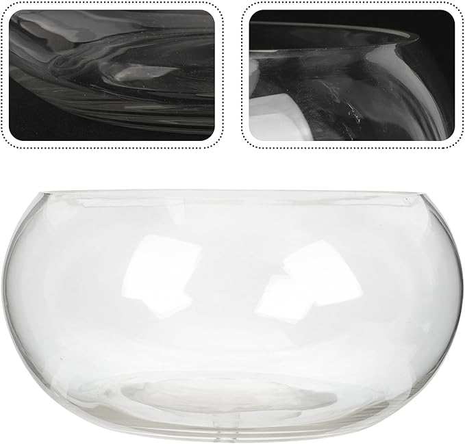Glass Fish Bowl 25l Decorative Goldfish Bowl Hydroponic Plant Terrarium for Office Desk and Home Aquarium