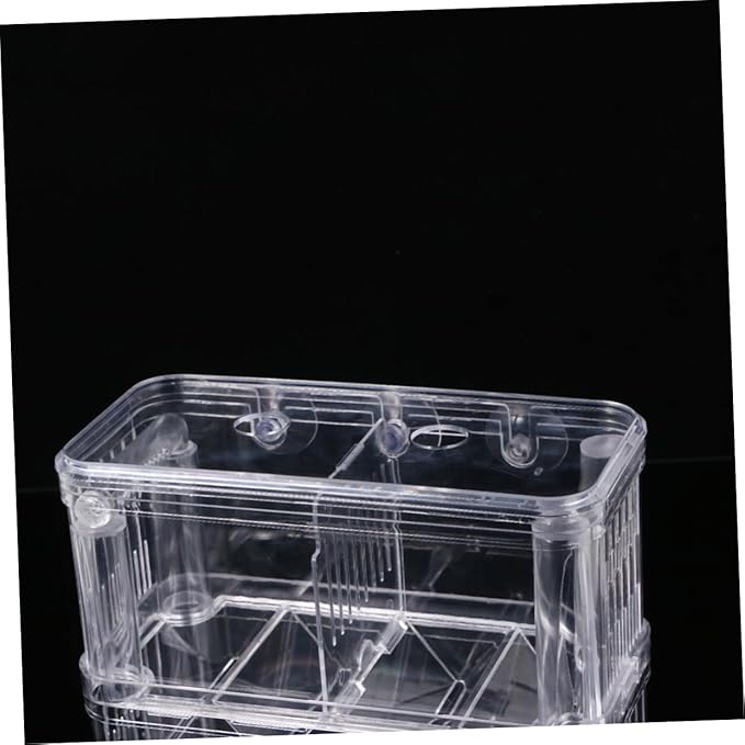 HANABASS Transparent Double Functional Hatching Box for Betta Fish Multi Purpose Fish Breeding Tank with High Survival Rate Easy to Clean Durable Design for Aquatic Habitats