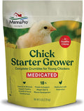 Manna Pro Medicated Chick Starter Grower Feed – High Protein Crumbles with Amprolium for Coccidiosis Prevention – Complete Chicken Feed for Baby Chicks and Pullets – for Healthy Growth – 5 lb Bag