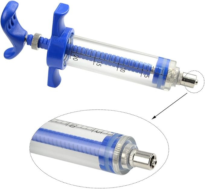 LILYS PET Reuseable Young Birds Feeding Syringe,Plastic and Perspex Material,Feeding Milk for Young Birds or Feeding Medicine for Sick Birds (20ml and 2+2.5+3mm Hose)
