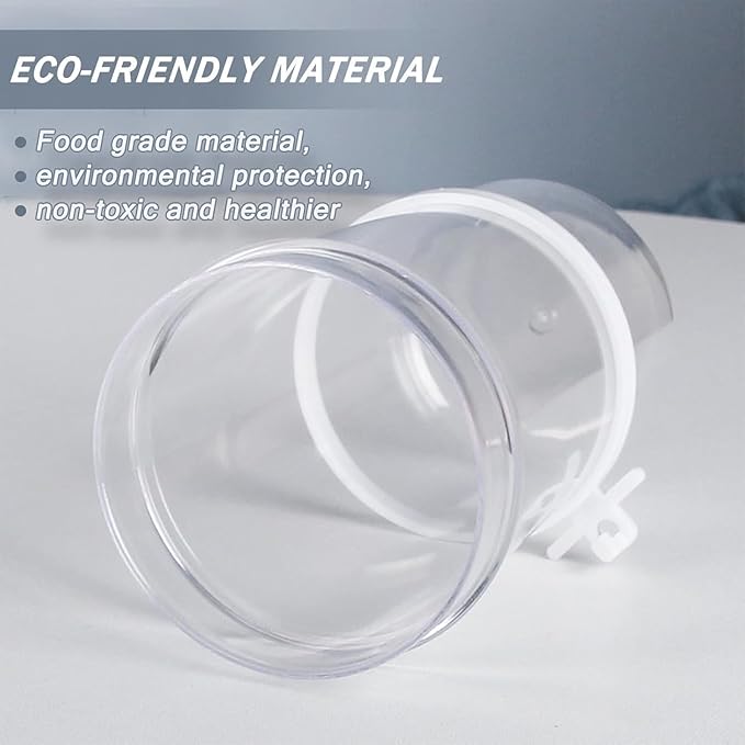 2 Pieces Bird Feeder Water Dispenser, Automatic Bird Feeder and Drinker Set for Cage, No Mess Hanging Parrot Food Bowl, Parakeet Cage Accessories for Hamsters,Pigeons,Parrot (A)