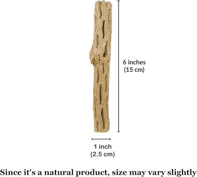 SunGrow Hermit Crab Woods, Climbing Logs, Chews, Keep Hermies Busy and Active, Long Dried Aquarium Décor Adds Raw Beauty