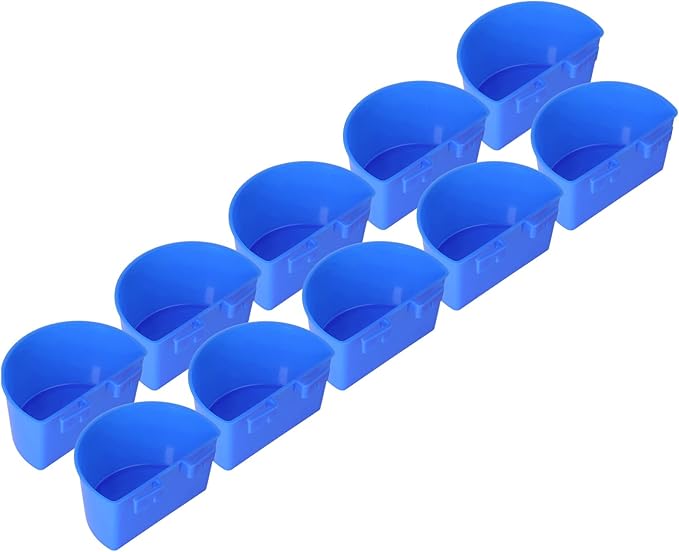 Zerodis Pigeons Feeding Cups, Plastic Bird Dish for Watering and Feeding, Easy to Hang Supplies for Bird Breeders and Pet Owners (Blue)