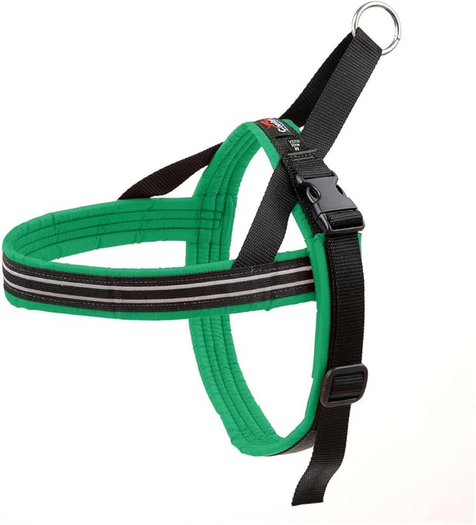 ComfortFlex Sport Dog Harness – No-Choke, Fully Padded, Non-Chafing Harness with Control Handle – Reflective, Lightweight, Adjustable for Active Dogs – Medium, Kelly Green