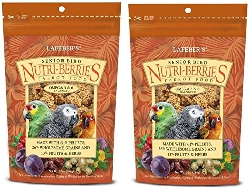 (2 Pack) Lafebers Senior Bird Nutri-Berries Bird Treat And Parrot Food