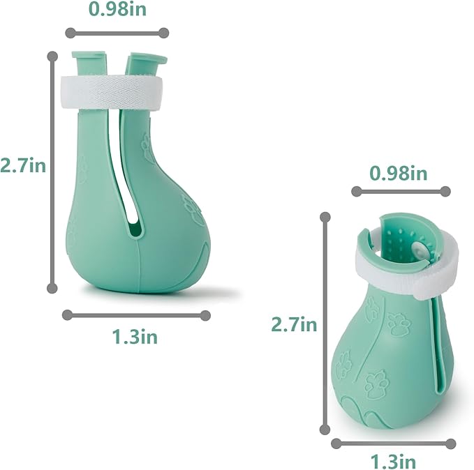 Hetenoyo 4 Pcs Anti-Scratch Silicone Cat Shoes and Cat Grooming Mesh Bag, Cat Claw Covers, Adjustable Multifunctional Anti-Bite Shower net Bag for Nail Trimming Bathing Home Pet Hospital Barbering