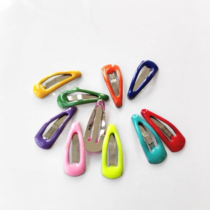 PET SHOW Cute 0.9" Waterdrop Small Snap Hair Clips Pet Grooming Products Dog Cat Puppy Short Hair Accessories Random Color Pack of 20