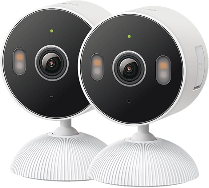 Tapo 2K Indoor/Outdoor Wired Security Camera - Works as a Baby Monitor & Pet Camera, Person/Motion/Baby Cry Detection, 2-Way Audio, Siren, Subscription-Free SD Storage or Optional Cloud, C113 (2-Pack)