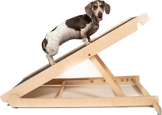 USA Made Adjustable Dog Ramp for All Dogs and Cats - Dog ramp for Couch or Bed with Paw Traction Mat - 40" Long and Adjustable from 14” to 24” - Rated for 200LBS - for Small and Big Dogs