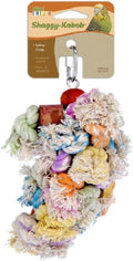 Penn-Plax Shaggy Kabob Bird Toy- for Cockatiels and Medium Birds