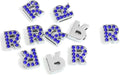 10 Pcs 8mm Dog Cat Pets Collar Charm Blue Rhinestone Inlaid Slide Letter R (id: d22 0f2 9d1 2c1 583