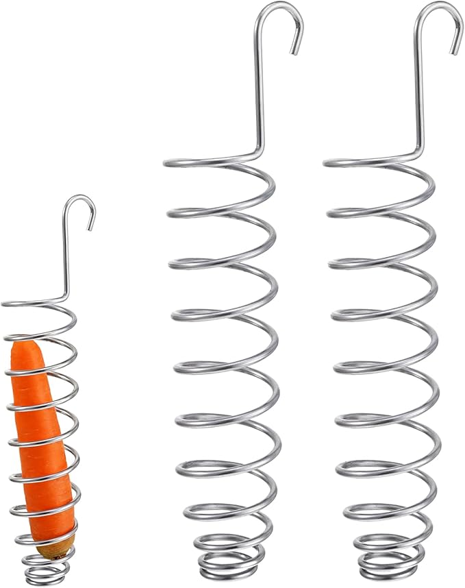 2 Pack Millet Spray Holder for Parrots, Parakeet Treat Sticks Feeder, Natural Millet Treats Stiks Bars for Birds, Includes Cuttlebone and Calcium Block for Healthy Chewing and Play, Silver