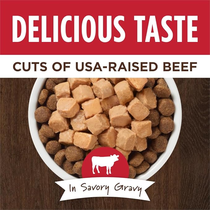 Instinct Healthy Cravings Natural Wet Dog Food Topper, Grain Free Recipe - Real Beef, 3 oz. Pouches (Pack of 24)