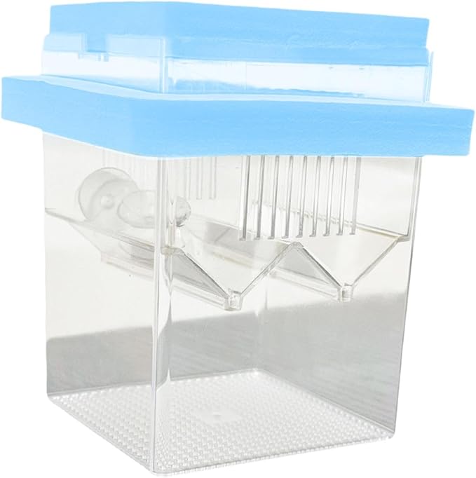 Floating Hatching Box Fish Breeding Box Fish Nursery Separation Hatchery Fish Isolation Box for Baby Fishes Shrimp,Fish Egg, Blue