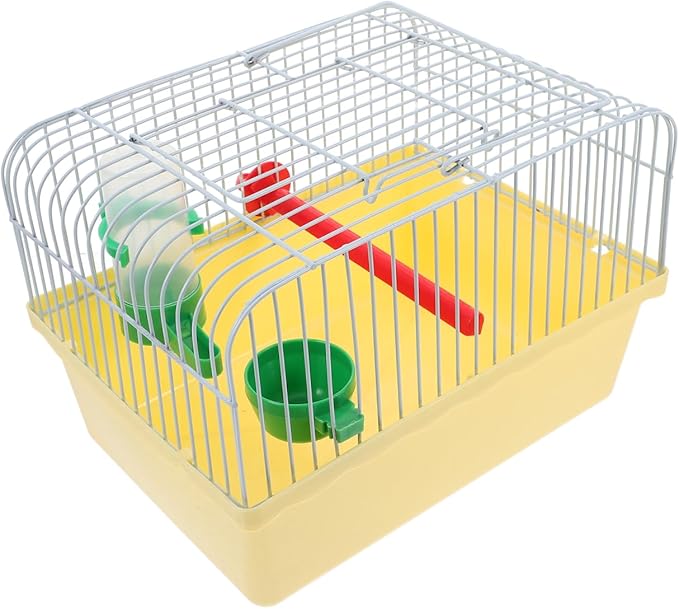 Garneck Small Bird Travel Cage: Portable Parakeet Carrier with Food and Water Box 9.2 Inch Animals Cage for Cockatiels Parrot - Easy to Carry for Short Trip, Daily Outing