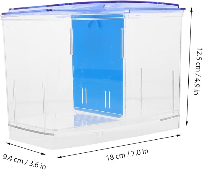 Kisangel Aquarium Isolation Box for Fish Breeding Durable Multipurpose Fish Separator with Oxygen Supply for Guppy