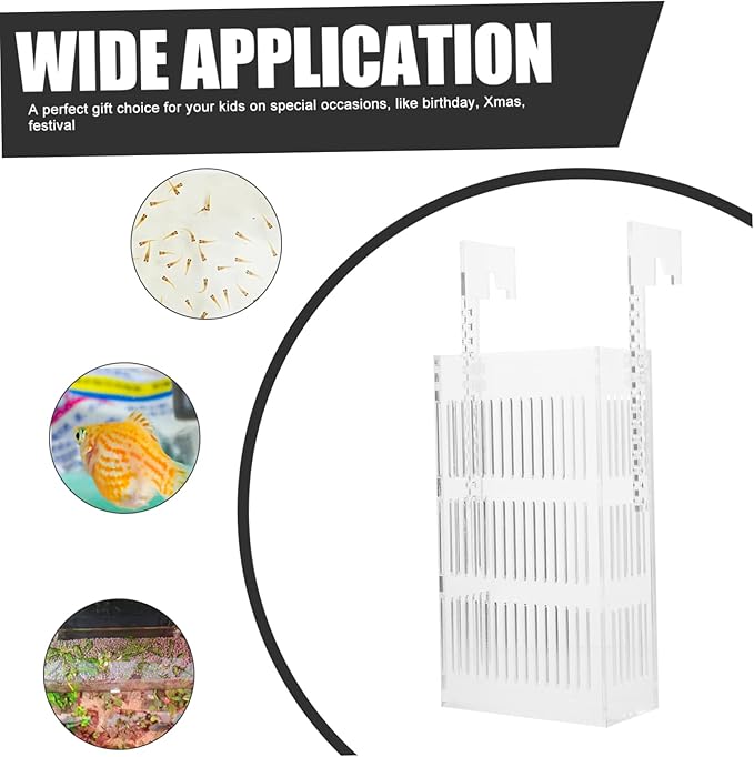 Breeding Box for Fish Tank Acrylic Isolation Container with View for Safe Fish Hatching Prevents Adult Easy to Clean for Breeding
