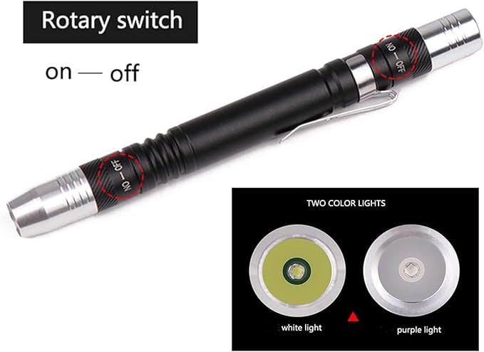 MODOAO 3 Pack Flashlight 2 in 1 UV Flashlight with 395nm Black Light for Dog/Cat Urine Stains, Dry Stains,Resin Curing