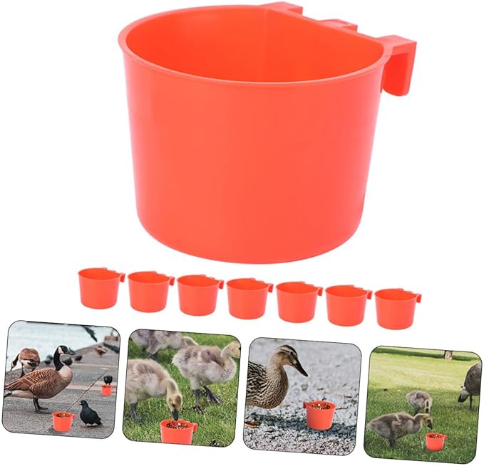 FRCOLOR 24Pcs Bird Bowls Cockatiel Parrot Feeder Container Plastic Feeding Bowl Dispenser Pet Bird Water Bowl for Cage Supplies