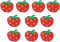 10 Pack Strawberry Cat Toy - Interactive Plush Chew Toys for Indoor Cats and Small Dogs - Cute Fruit Catnip Scented Kitty Teething Supplies for Valentine's Day Pet Gift