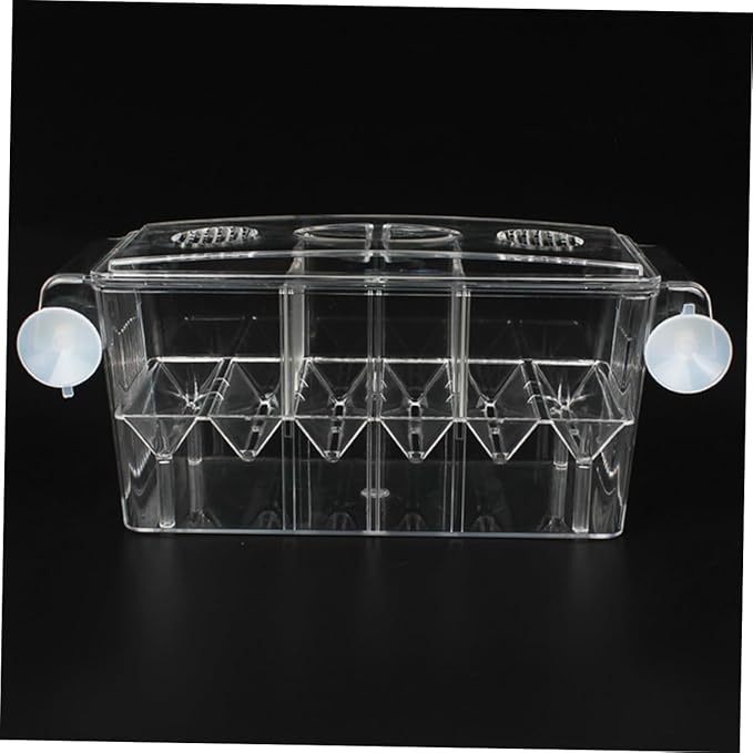 Acrylic Fish Breeding Tank Isolation Box with Suction Cups 1pcs Aquarium Incubator Hatching Box for Fish Tank Breeding and Aquatic Hatchery