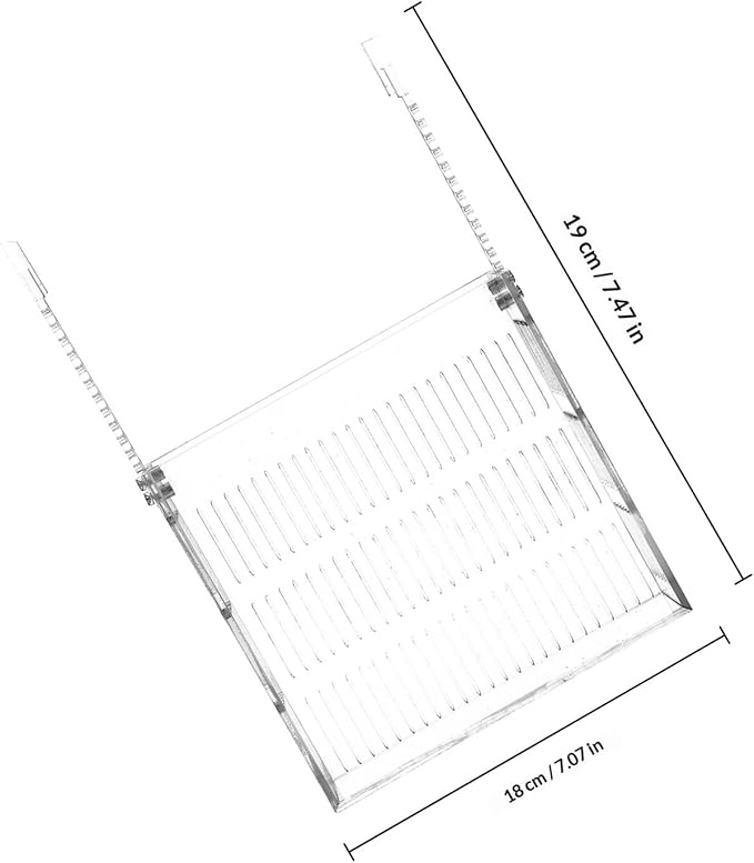 Fish Breeding Box Acrylic Incubator Tank with Hanging Design, Medium Aquarium Nursery for Fry and Guppy Fry Isolation in Home Aquariums