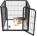 FXW Homeplus Unleashed Indoor Dog Playpen - Stress-Free and Safe Play, Heavy Duty 24 Inch 4 Panels Dog Pen for Puppy and Small Dogs, Black│Patented