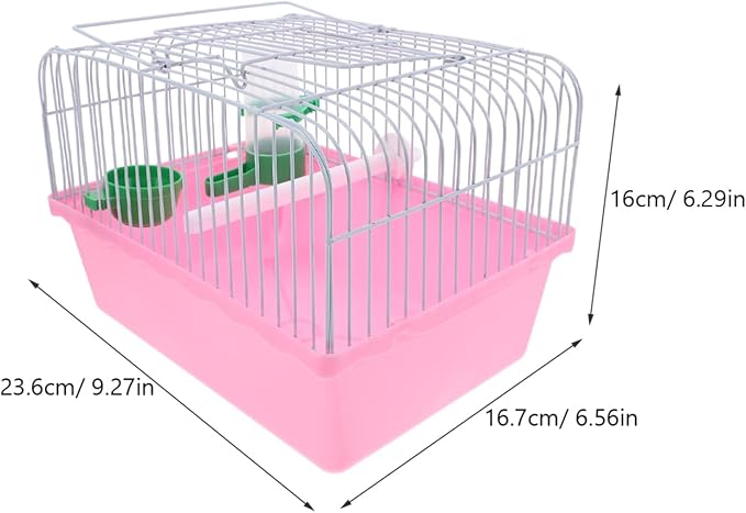 BESPORTBLE Spacious Bird Carrier Travel Cage Lightweight Portable Bird Cage with Perch Food Box Water Feeder for Parrots and Lovebirds Abs Iron Design for Travel Storage Color