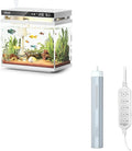 2 Gal Fish Tank Betta Aquarium Kit Aroma White & 50W Aquarium Heater