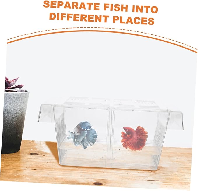 2pcs Fish Breeding Box Betta Tank Dividers Aquarium Incubator Box for Fish Eggs