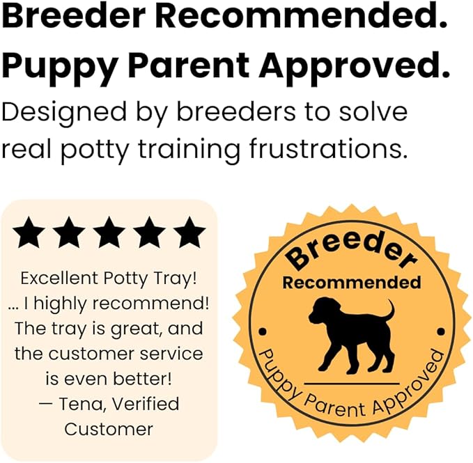Little Wolves Puppy Potty Tray – 22x22 Shred-Proof Heavy-Duty Training Tray for Puppies & Small Dogs, Easy-Clean, Indoor Dog Pee Pad Holder (Medium Gap)