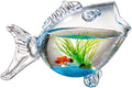 Fish Bowls Creative Fish Tank Aquarium Fish-Shaped Glass Fish Tank Goldfish Tank Living Room Turtle Tank Fish & Aquariums-S