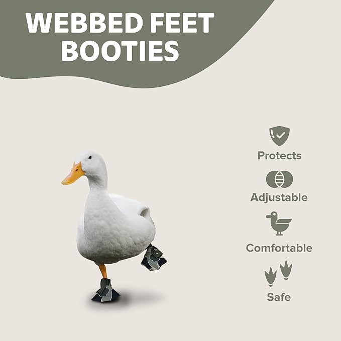 Duck Shoes for Injured Feet – Protective Neoprene Footwear for Ducks, Protective Shoes for Birds with Injured feet, Bumblefoot Relief - Small, 2.5’’ Max. Inside Width - Gray Camouflage