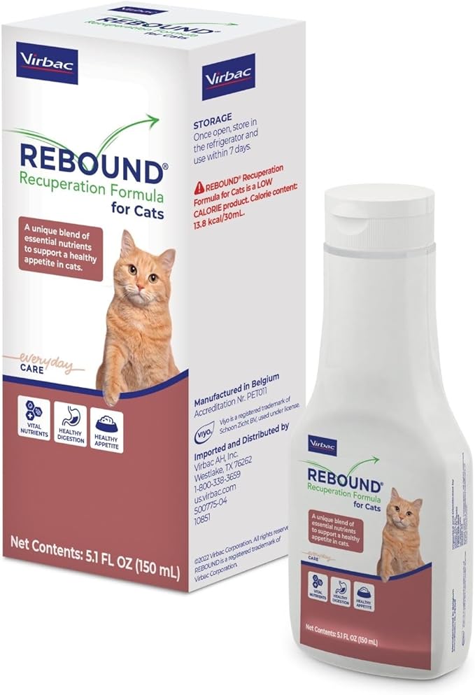 Virbac REBOUND® Recuperation Formula for Cats - Promotes the restoration of healthy digestion, hydration, and nutrition