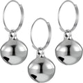 3 Pack Silver Dog Collar Bell, Pet Bells for Dog Cat Metal Puppy Hanging Ring Bells with Ring Stainless Steel Anti-Lost Training Bell, Collar LoudBell for Cat Collars Pet Pendant Accessories 1/2-In